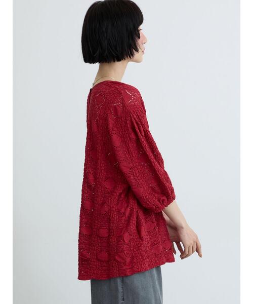 Samansa Mos2(サマンサ モスモス)の「◇花ジャガードプルオーバー(Tシャツ/カットソー・レディース・レッド/オフホワイト/ブラック・F)」の18枚目の写真