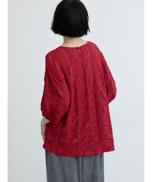 Samansa Mos2(サマンサ モスモス)の「◇花ジャガードプルオーバー(Tシャツ/カットソー・レディース・レッド/オフホワイト/ブラック・F)」の19枚目の写真