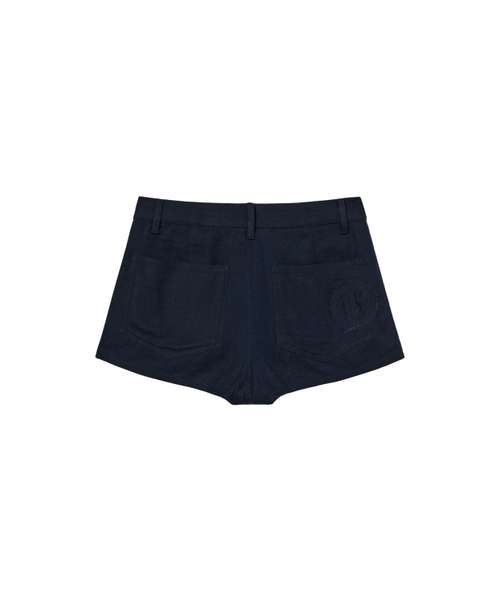 DEINET(ダイニット)の「DEINET D LOGO LINEN SHORTS IN NAVY(その他パンツ・レディース・その他・S/M)」の2枚目の写真