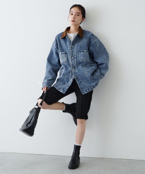 CIAOPANIC TYPY(チャオパニックティピー)の「【UNISEX】柔らかヴィンテージTYPYDENIMジャケット(ブルゾン・メンズ・ブラウン/インディゴブルー/ブラック・ONE SIZE)」の6枚目の写真