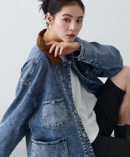 CIAOPANIC TYPY(チャオパニックティピー)の「【UNISEX】柔らかヴィンテージTYPYDENIMジャケット(ブルゾン・メンズ・ブラウン/インディゴブルー/ブラック・ONE SIZE)」の20枚目の写真