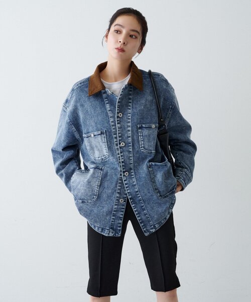 CIAOPANIC TYPY(チャオパニックティピー)の「【UNISEX】柔らかヴィンテージTYPYDENIMジャケット(ブルゾン・メンズ・ブラウン/インディゴブルー/ブラック・ONE SIZE)」の22枚目の写真