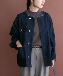 ITEMS URBANRESEARCH | デニムオーバーノーカラージャケット(デニムジャケット)