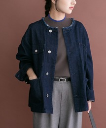 ITEMS URBANRESEARCH | デニムオーバーノーカラージャケット(デニムジャケット)