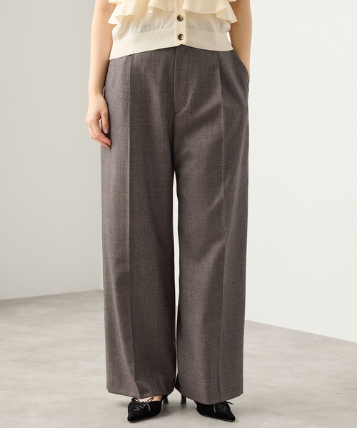 IENA(イエナ)の「《/セットアップ対応》フラノチェックスラックス(スラックス・レディース・ブラウン・38/36/34)」の11枚目の写真