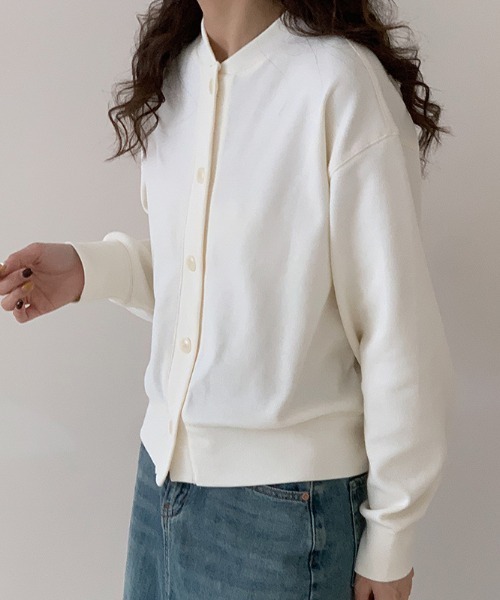 JOCOSA(ジョコサ)の「ラウンドネック シンプルカーディガン(カーディガン/ボレロ・レディース・グレー/ブラック/アイボリー・M/L)」の13枚目の写真