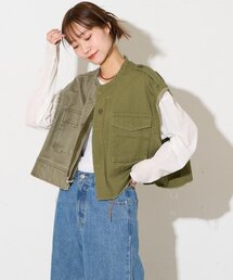 【etsinta】ミリタリークロップドベスト