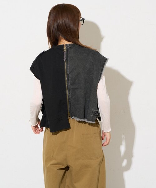 etsinta(エシンタ)の「【etsinta】ミリタリークロップドベスト(ベスト・レディース・カーキ/ブラック・ONE SIZE)」の19枚目の写真
