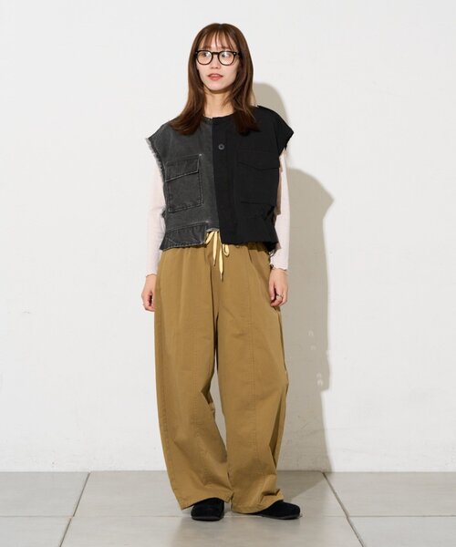 etsinta(エシンタ)の「【etsinta】ミリタリークロップドベスト(ベスト・レディース・カーキ/ブラック・ONE SIZE)」の20枚目の写真