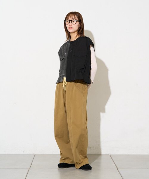 etsinta(エシンタ)の「【etsinta】ミリタリークロップドベスト(ベスト・レディース・カーキ/ブラック・ONE SIZE)」の21枚目の写真
