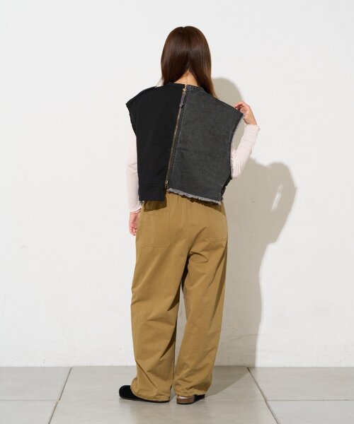 etsinta(エシンタ)の「【etsinta】ミリタリークロップドベスト(ベスト・レディース・カーキ/ブラック・ONE SIZE)」の11枚目の写真