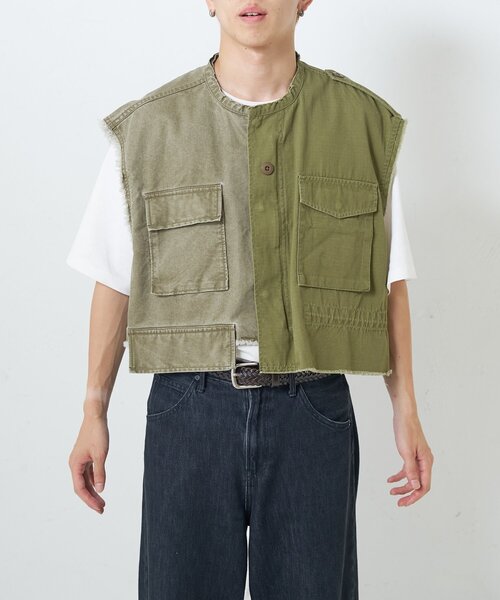 etsinta(エシンタ)の「【etsinta】ミリタリークロップドベスト(ベスト・レディース・カーキ/ブラック・ONE SIZE)」の22枚目の写真
