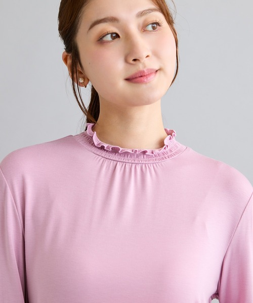 Rose Tiara(ローズティアラ)の「【吸湿発熱】ラグウォームカットソー(Tシャツ/カットソー・レディース・ピンク/オフホワイト/ブラック/グリーン・38/46/42)」の10枚目の写真