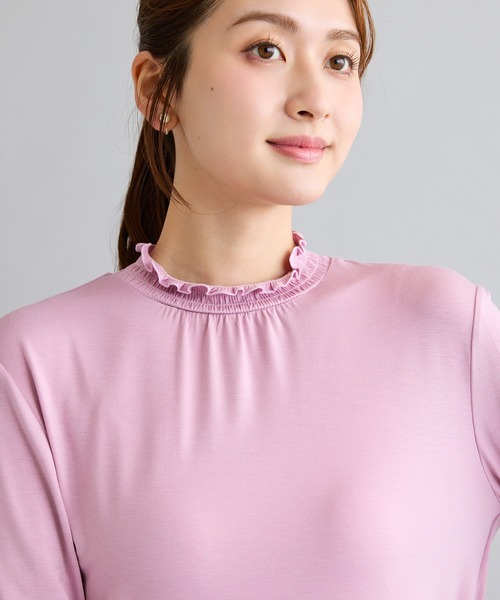 Rose Tiara(ローズティアラ)の「【吸湿発熱】ラグウォームカットソー(Tシャツ/カットソー・レディース・ピンク/オフホワイト/ブラック/グリーン・38/46/42)」の11枚目の写真