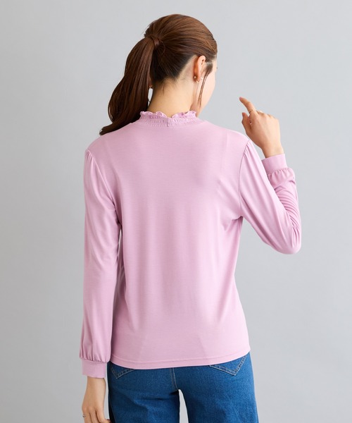 Rose Tiara(ローズティアラ)の「【吸湿発熱】ラグウォームカットソー(Tシャツ/カットソー・レディース・ピンク/オフホワイト/ブラック/グリーン・38/46/42)」の16枚目の写真
