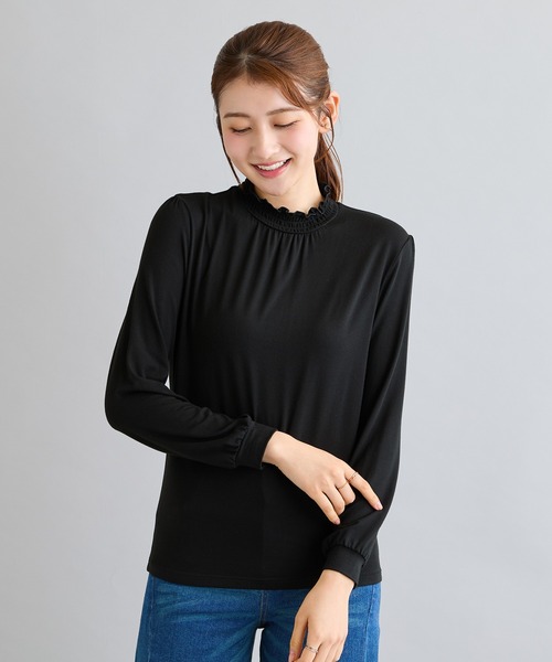 Rose Tiara(ローズティアラ)の「【吸湿発熱】ラグウォームカットソー(Tシャツ/カットソー・レディース・ピンク/オフホワイト/ブラック/グリーン・38/46/42)」の17枚目の写真