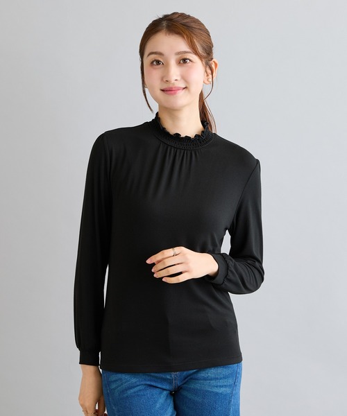 Rose Tiara(ローズティアラ)の「【吸湿発熱】ラグウォームカットソー(Tシャツ/カットソー・レディース・ピンク/オフホワイト/ブラック/グリーン・38/46/42)」の19枚目の写真