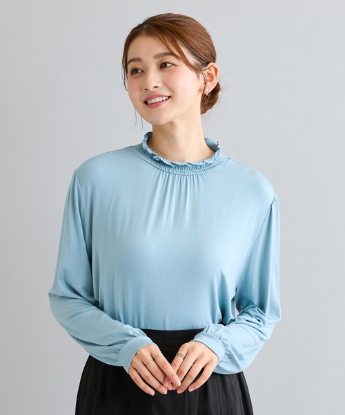 Rose Tiara(ローズティアラ)の「【吸湿発熱】ラグウォームカットソー(Tシャツ/カットソー・レディース・ピンク/オフホワイト/ブラック/グリーン・38/46/42)」の20枚目の写真