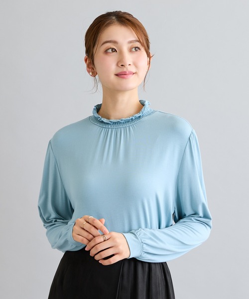 Rose Tiara(ローズティアラ)の「【吸湿発熱】ラグウォームカットソー(Tシャツ/カットソー・レディース・ピンク/オフホワイト/ブラック/グリーン・38/46/42)」の22枚目の写真