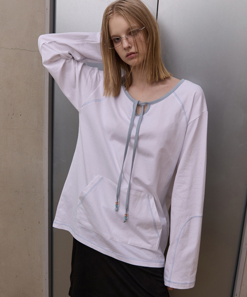 RENSE(レンセ)の「Beads String Long Sleeve White(Tシャツ/カットソー・レディース・その他・OS)」の4枚目の写真