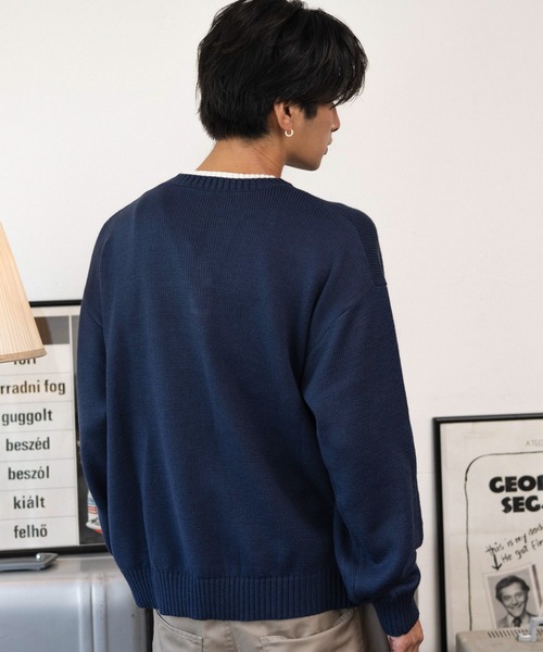WEGO(ウィゴー)の「WEGO/【26年秋冬新作】レイヤードヘンリーネックプルオーバー(ニット/セーター・メンズ・ネイビー/ブラウン/杢グレー/ブラック・MEDIUM/LARGE)」の15枚目の写真