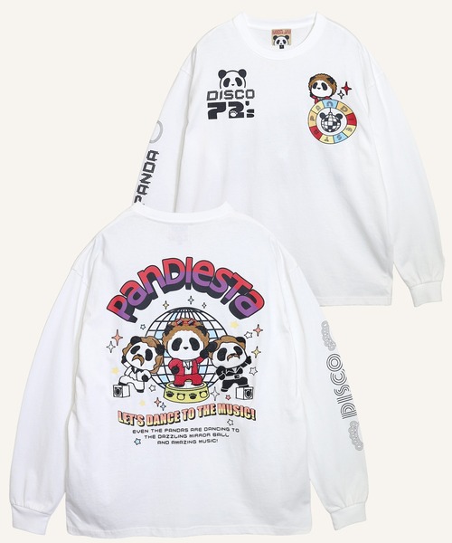 PANDIESTA(パンディエスタ)の「ディスコソウルパンダロンT(M2)(Tシャツ/カットソー・メンズ・ホワイト/ブラック・XL/XXL/M/L)」の2枚目の写真
