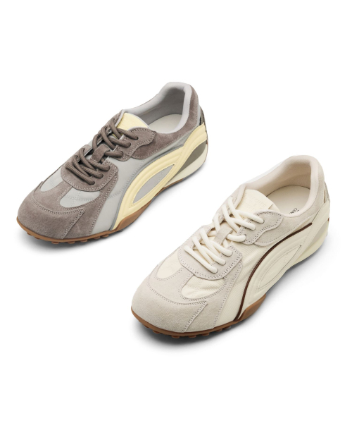 SPUR(シュプール)の「Stride Leather Softly Sneakers 牛革スニーカー 5.5cmヒール -WA9007(2色)(スニーカー・レディース・グレー/アイボリー・23cm/23.5cm/24cm/24.5cm/25cm)」の6枚目の写真