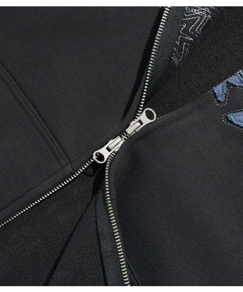 NICE GHOST CLUB(ナイスゴーストクラブ)の「3STAR APPLIQUE HOODIE ZIP UP_CHARCOAL(NG2GSUM490A)(パーカー・レディース・チャコール・SMALL/MEDIUM)」の5枚目の写真