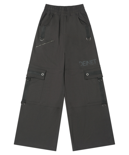 DEINET(ダイニット)の「METAL DETAIL SWEAT PANTS IN CHARCOAL(スウェットパンツ・レディース・その他・FREE)」の1枚目の写真