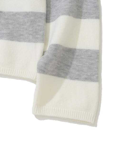 KNITTED(ニッティド)の「(ユニセックス) ストライプラグビーコラーニットCLOUD(ニット/セーター・メンズ・その他・FREE/MEDIUM/LARGE/X-LARGE)」の3枚目の写真