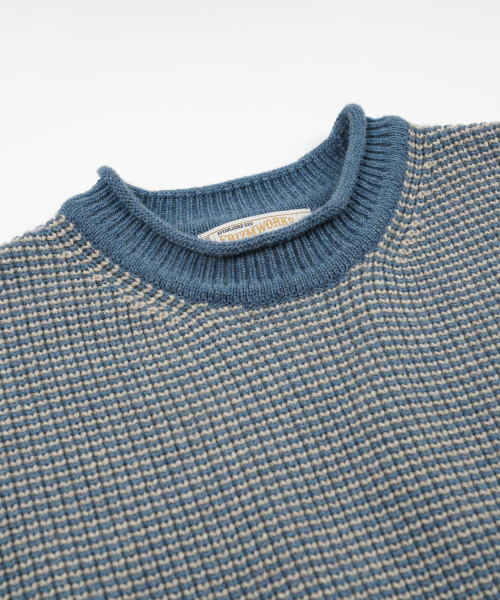 FRIZMWORKS(フリズムワークス)の「ROLLNECK RINGER KNIT _ BLUE(ニット/セーター・メンズ・その他・SMALL/MEDIUM/LARGE/X-LARGE)」の3枚目の写真