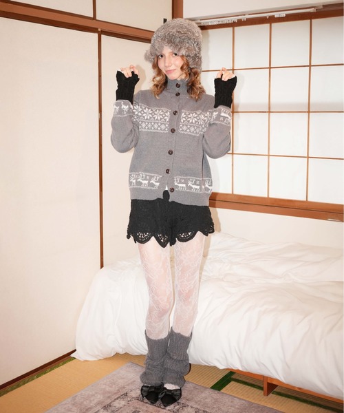 IMARI(イマリ)の「【 IMARI / イマリ 】 スタンドカラー ノルディック ニット(ニット/セーター・レディース・アイボリー/グレー/ブラック・FREE)」の9枚目の写真