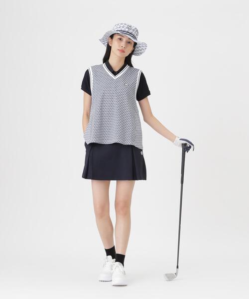 PEARLY GATES（パーリーゲイツ）の「プレイティングベアメッシュスカート (WOMENS)（スカート・レディース・ネイビー/イエロー・SMALL/MEDIUM/LARGE）」の8枚目の写真