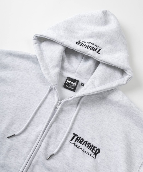 THRASHER(スラッシャー)の「【70】【THRASHER/スラッシャー】ヘビーウェイト ジップパーカー/フーディー/オーバーサイズ/ライトアウター/スケーター/ロゴ刺繍/裏起毛/ユニセックス/レディース/メンズ(パーカー・メンズ・レッド/ブルー/グリーン/グレー/ブラック/グリーン系カモフラージュ・L/XL/M)」の13枚目の写真