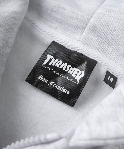 THRASHER(スラッシャー)の「【70】【THRASHER/スラッシャー】ヘビーウェイト ジップパーカー/フーディー/オーバーサイズ/ライトアウター/スケーター/ロゴ刺繍/裏起毛/ユニセックス/レディース/メンズ(パーカー・メンズ・レッド/ブルー/グリーン/グレー/ブラック/グリーン系カモフラージュ・L/XL/M)」の12枚目の写真