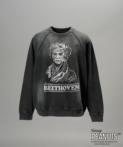 MAISON SPECIAL（メゾンスペシャル）の「《UNISEX》「PEANUTS」プライムオーバークルーネックスウェット/「PEANUTS」Prime-Over Crew Neck Sweatshirt【MAISON SPECIAL/メゾンスペシャル】（スウェット・メンズ・ブラック/グレー・0/1/2）」の7枚目の写真