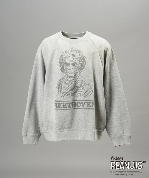MAISON SPECIAL（メゾンスペシャル）の「《UNISEX》「PEANUTS」プライムオーバークルーネックスウェット/「PEANUTS」Prime-Over Crew Neck Sweatshirt【MAISON SPECIAL/メゾンスペシャル】（スウェット・メンズ・ブラック/グレー・0/1/2）」の8枚目の写真
