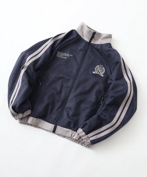 __gram.(スペースグラム)の「ポンチスエードトラックJK(ジャージ・メンズ・ピンク/チャコール/アイボリー/ネイビー・M/L)」の3枚目の写真