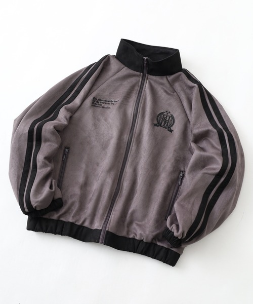 __gram.(スペースグラム)の「ポンチスエードトラックJK(ジャージ・メンズ・ピンク/チャコール/アイボリー/ネイビー・M/L)」の2枚目の写真