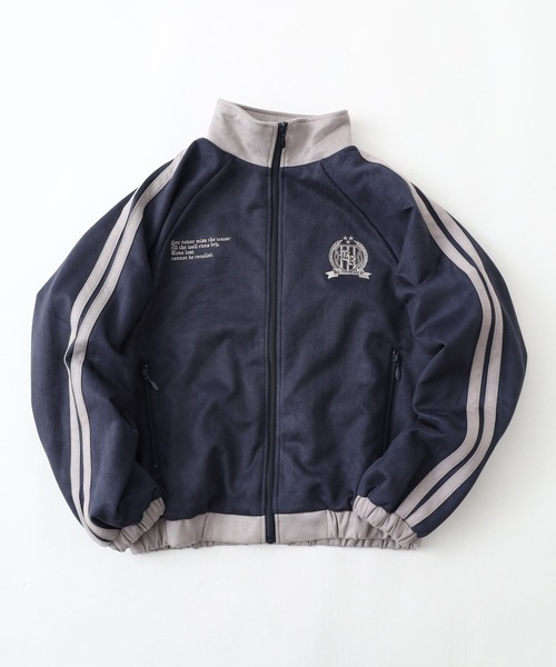 __gram.(スペースグラム)の「ポンチスエードトラックJK(ジャージ・メンズ・ピンク/チャコール/アイボリー/ネイビー・M/L)」の6枚目の写真