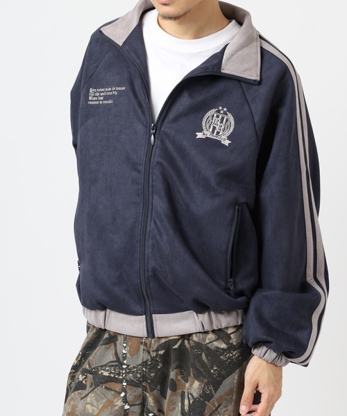 __gram.(スペースグラム)の「ポンチスエードトラックJK(ジャージ・メンズ・ピンク/チャコール/アイボリー/ネイビー・M/L)」の17枚目の写真
