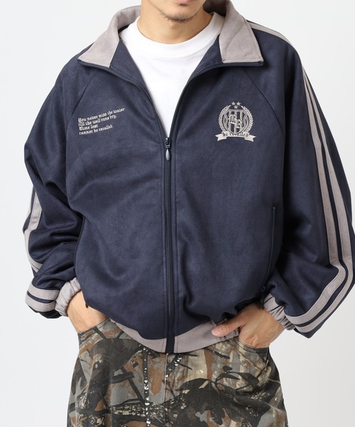 __gram.(スペースグラム)の「ポンチスエードトラックJK(ジャージ・メンズ・ピンク/チャコール/アイボリー/ネイビー・M/L)」の18枚目の写真
