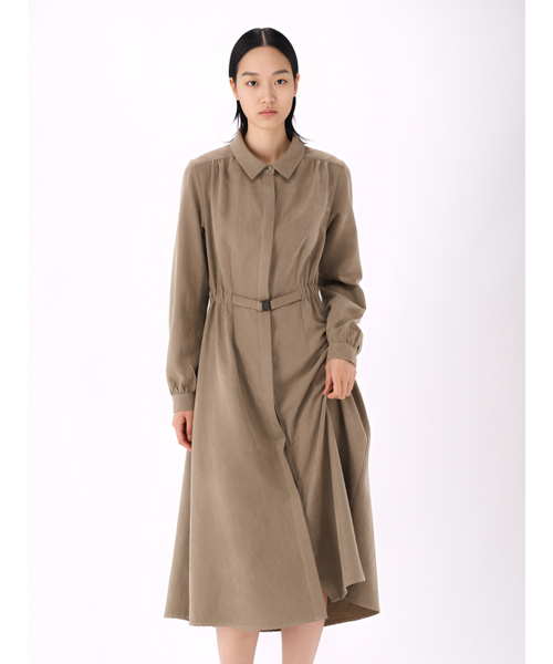 ACUD(アクド)の「スエードシャツワンピース _D.Beige(ワンピース・レディース・ダークベージュ・SMALL/MEDIUM)」の2枚目の写真
