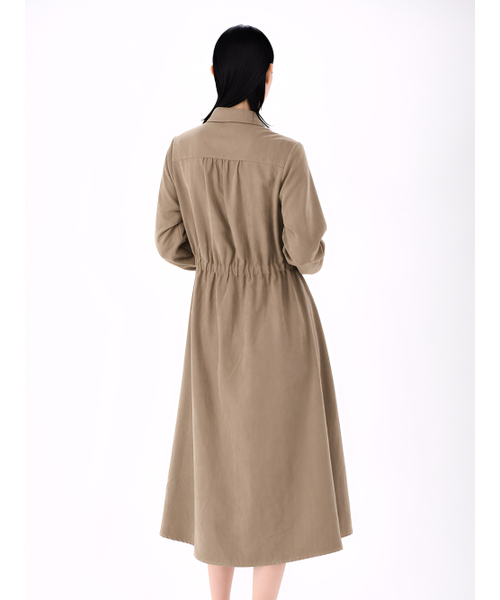 ACUD(アクド)の「スエードシャツワンピース _D.Beige(ワンピース・レディース・ダークベージュ・SMALL/MEDIUM)」の4枚目の写真