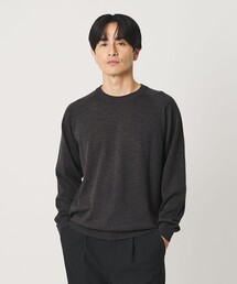 SUPER130 ウール クルーネック ニット ウォッシャブル