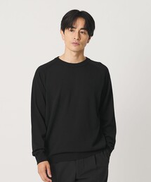 SUPER130 ウール クルーネック ニット ウォッシャブル