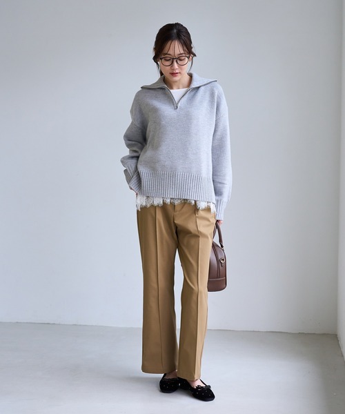 ROPE' PICNIC(ロペピクニック)の「裾切替レースロングスリーブTシャツ(Tシャツ/カットソー・レディース・ブラック/ホワイト・FREE)」の20枚目の写真