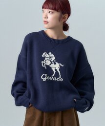 【GEVACO】ジョッキー&ホースジャガードニット
