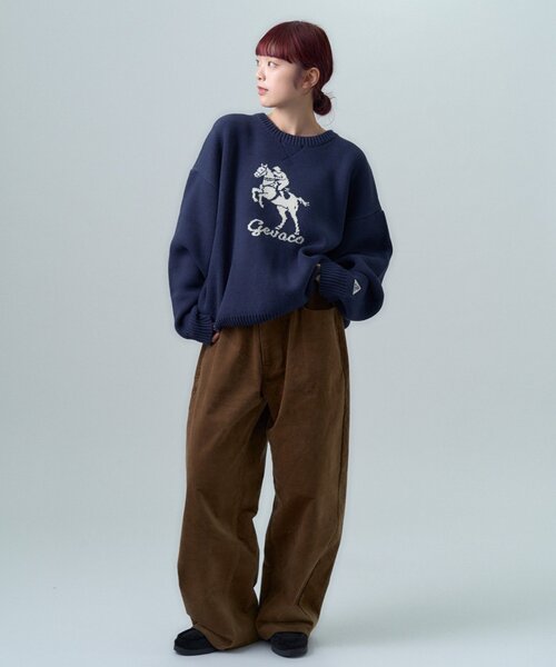 GEVACO（ゲバコ）の「【GEVACO】ジョッキー＆ホースジャガードニット（ニット/セーター・メンズ・ネイビー/グリーン・MEDIUM/LARGE）」の17枚目の写真