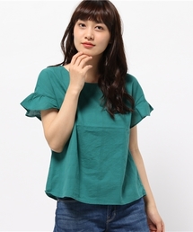 POU DOU DOU | ドビー格子ノーカラーブラウス(シャツ/ブラウス)